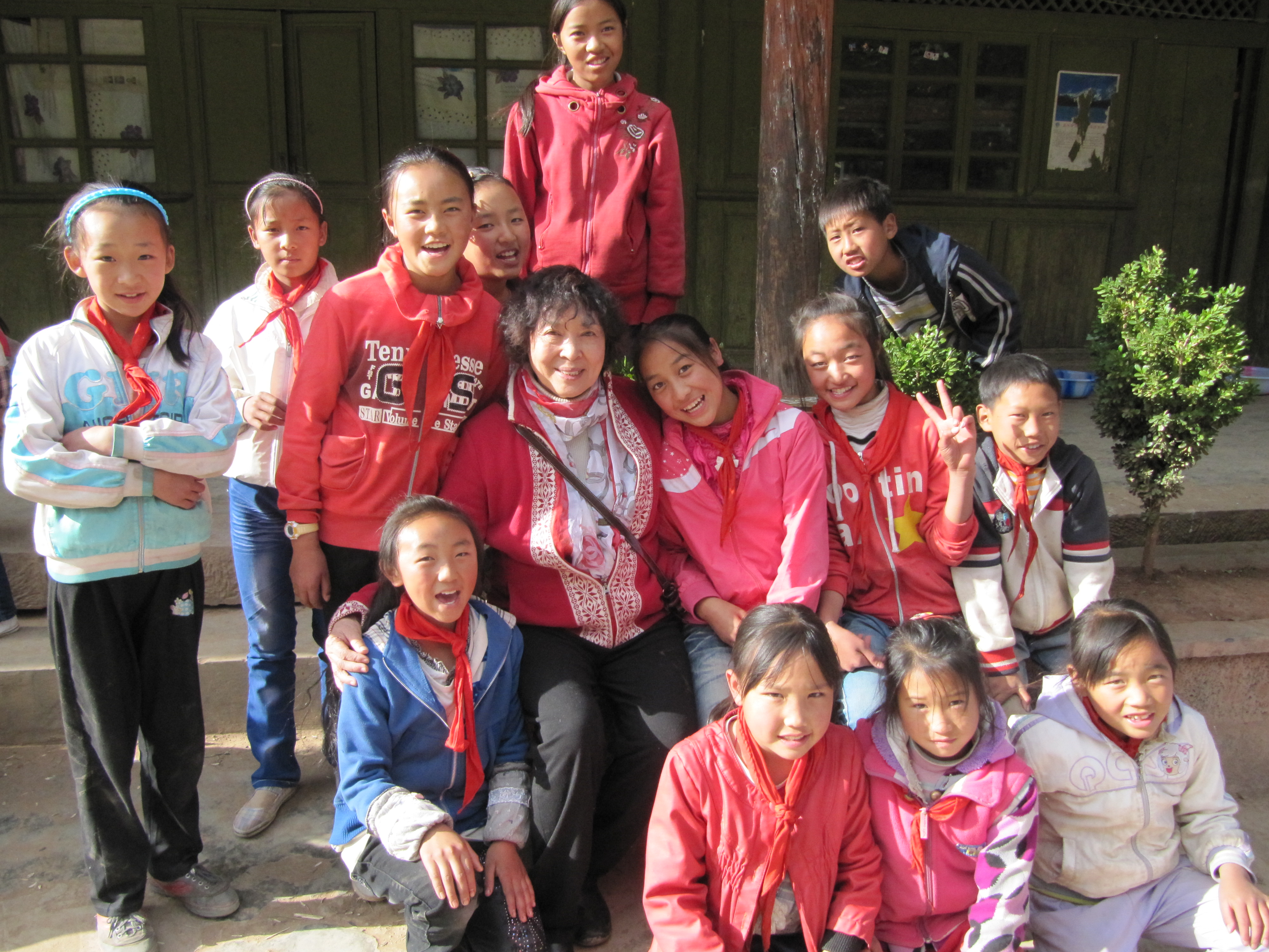 Pat Yang with older students